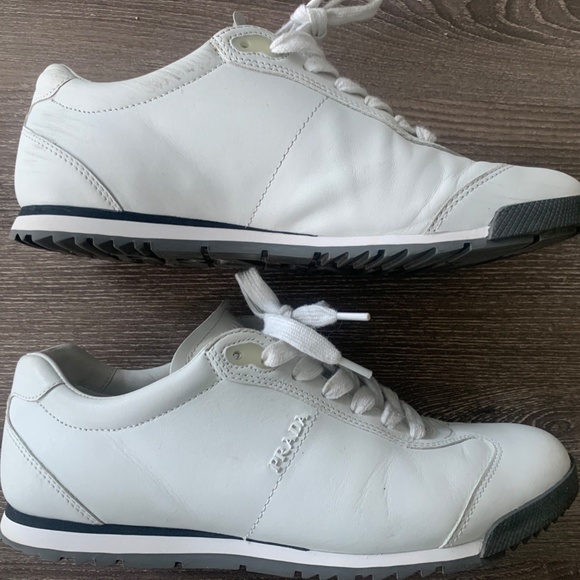 Prada Men's White Sneakers - Picture 6 of 8